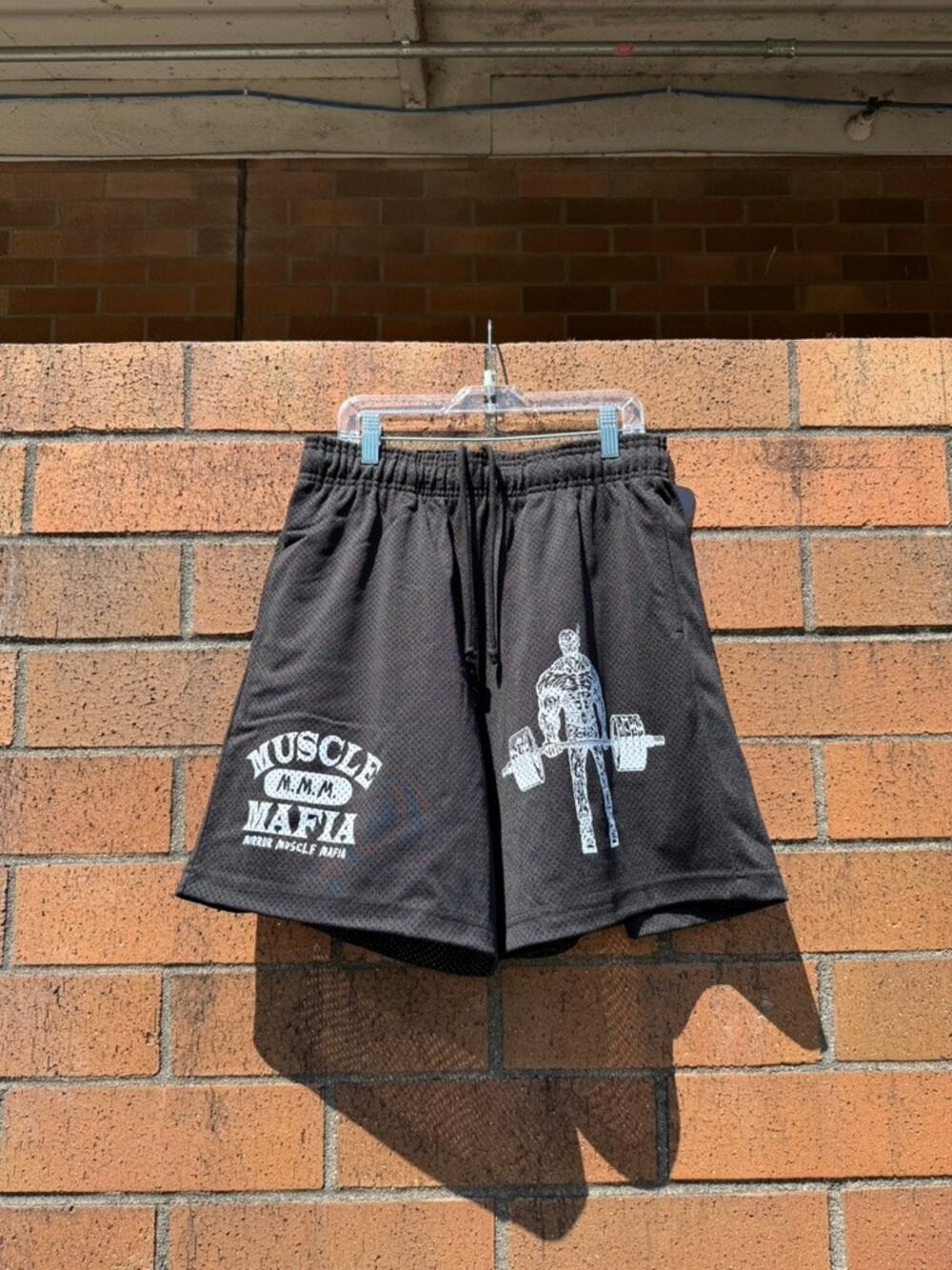 Warren Lotas WL MMM Mirror Muscle Mafia Recession Pack Mesh Gym Shorts Black